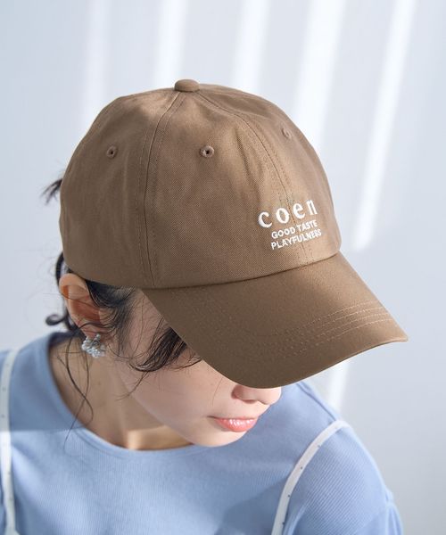 新色登場】coen（コーエン）ロゴ刺繍キャップ