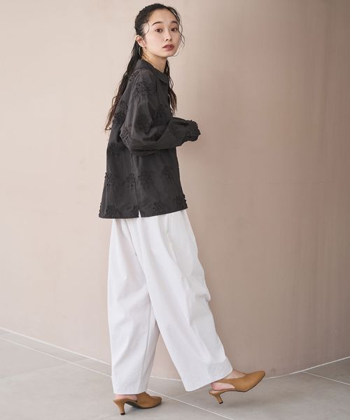 3D刺繍ロングスリーブシャツ