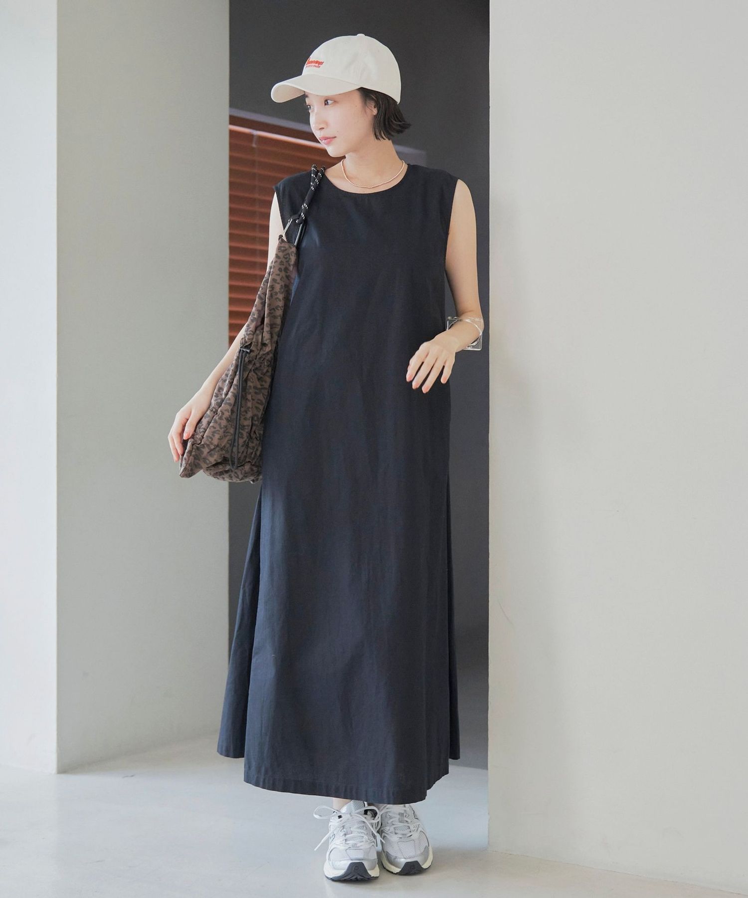リネンライクフレアワンピース