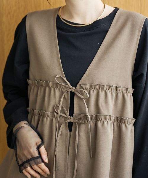 セットアイテム】リネンライク ビスチェセットアップ