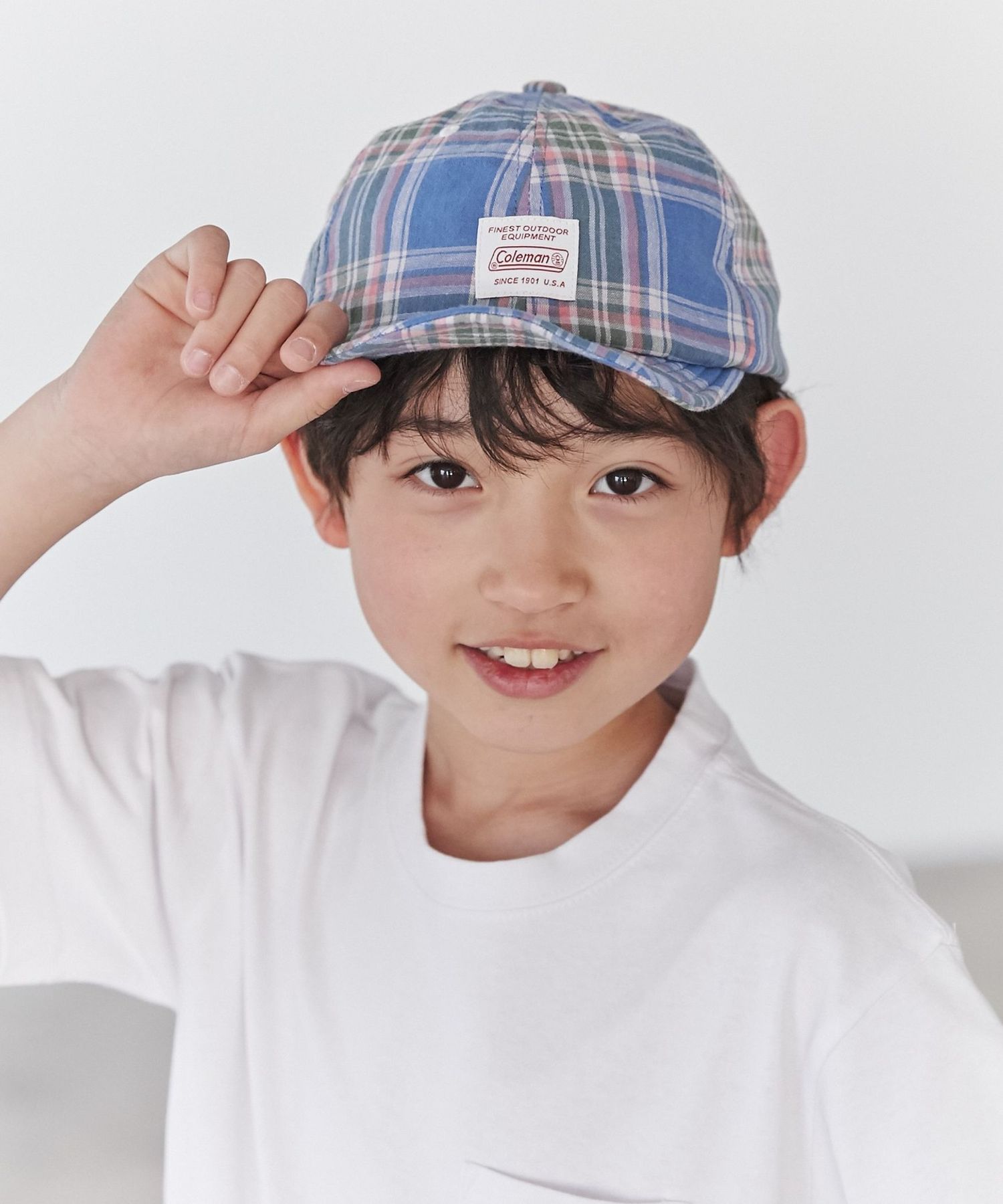 Coleman（コールマン）マドラスチェックキャップ（コバルト）