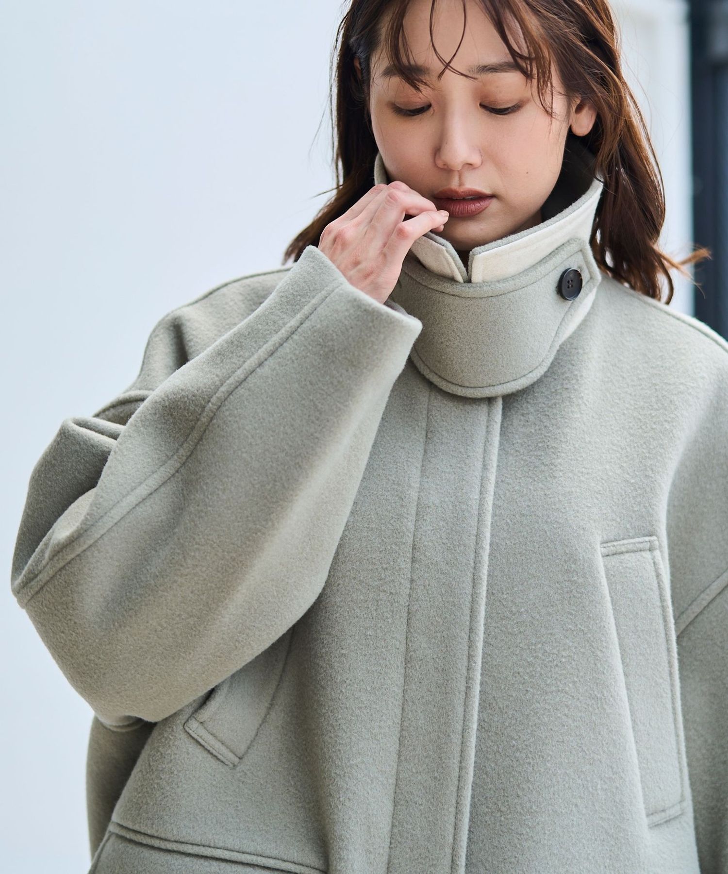 ≪VERY11月号掲載≫【RONEL】2wayカラーウールコート