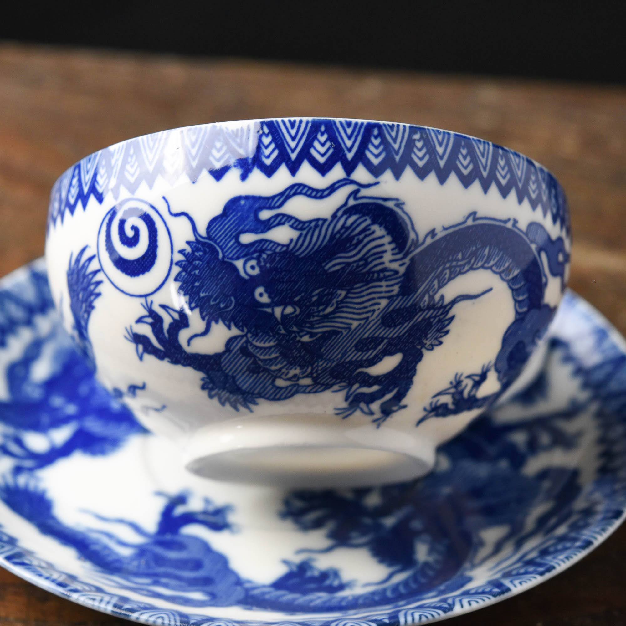 中国 卵殻手 粉彩龍紋碗 乾隆年製 送料込み251106 中国 卵殻手 粉彩龍