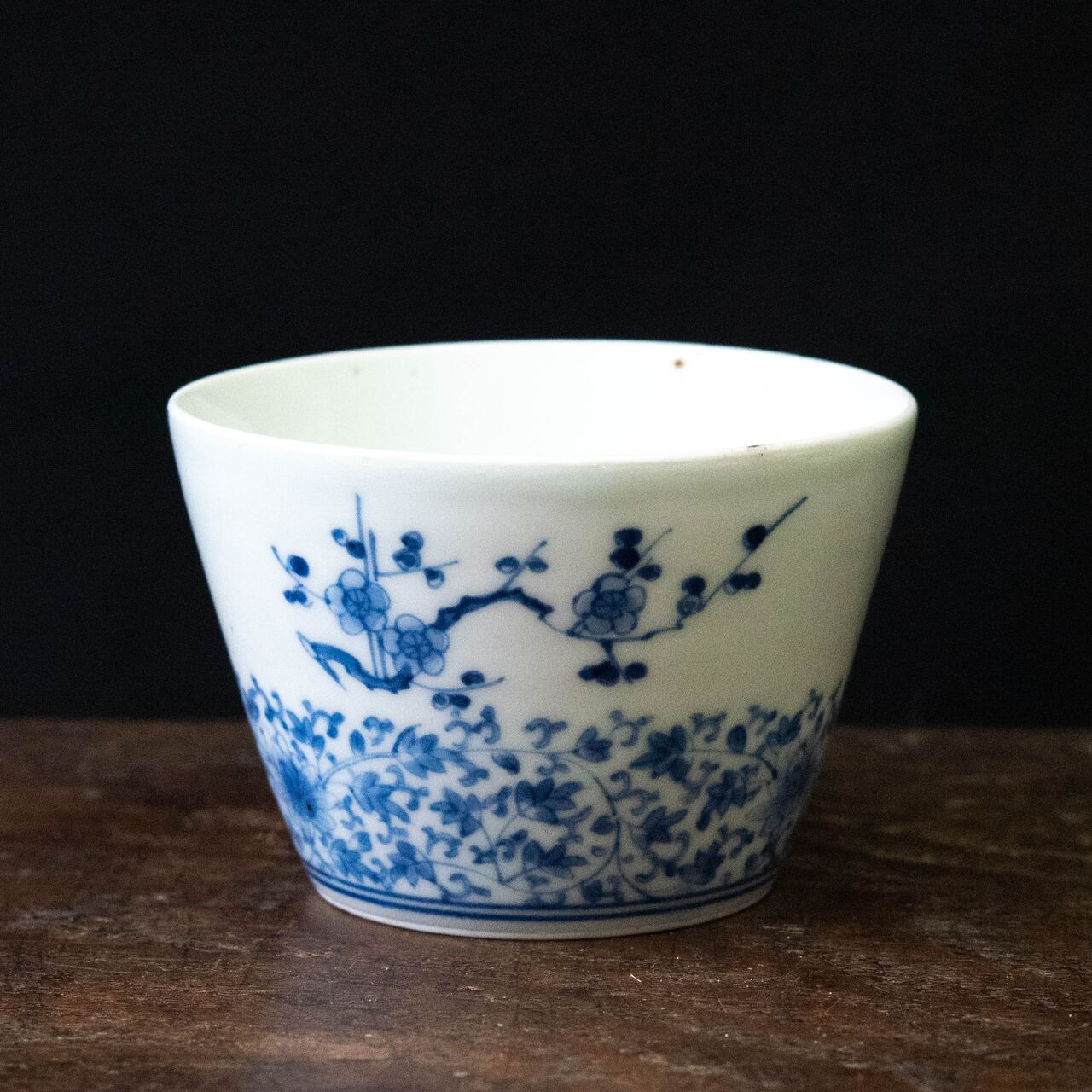 362『織部 吊り柿 輪花 蕎麦猪口』 /骨董品 古美術 アンティーク 古玩