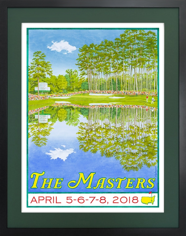 Golf Art | 2018 Masters Poster Framed| Print