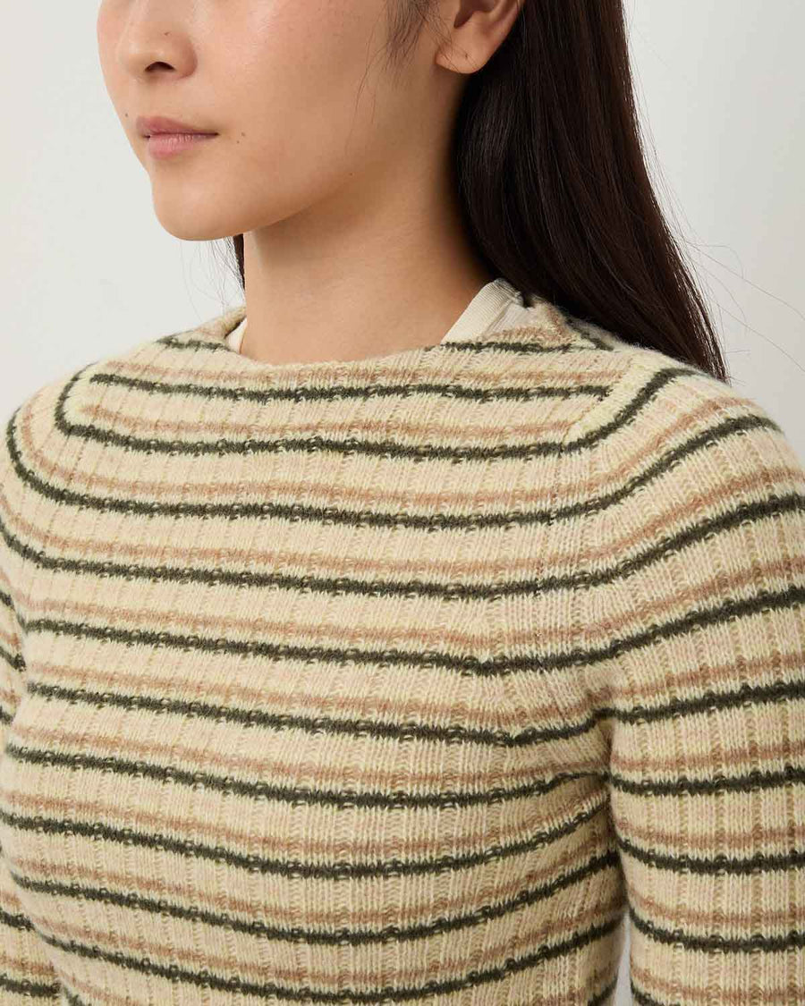 SHETLAND WOOL CASHMERE RIB KNIT BOAT-NECK P/O – COVERCHORD