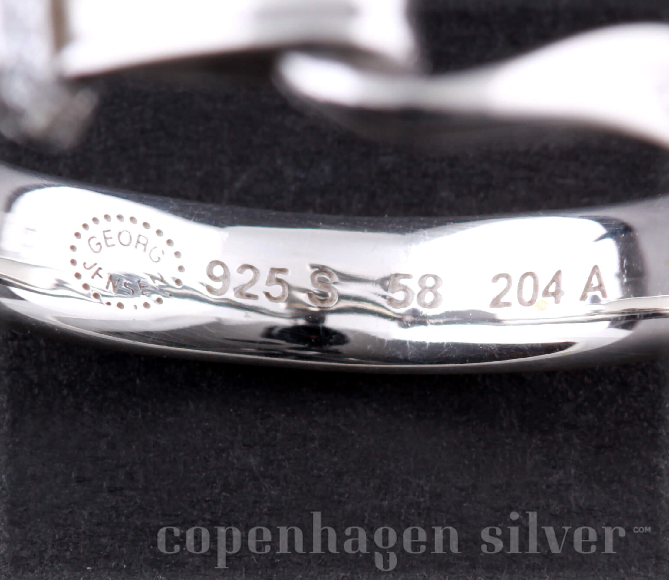 GEORG JENSEN Sterling Silver Torun Ring with Diamonds # 204A