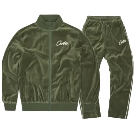 Corteiz Green Velvet Tracksuit || New Clothing Line