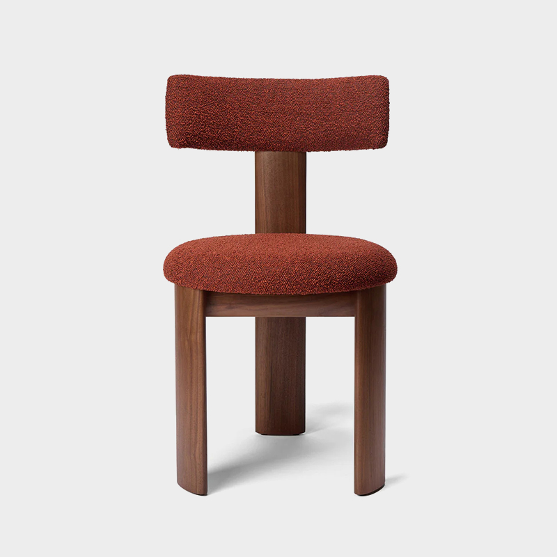 TCS ピップダイニングチェア ウォルナット/オクサイドレッド｜5%point