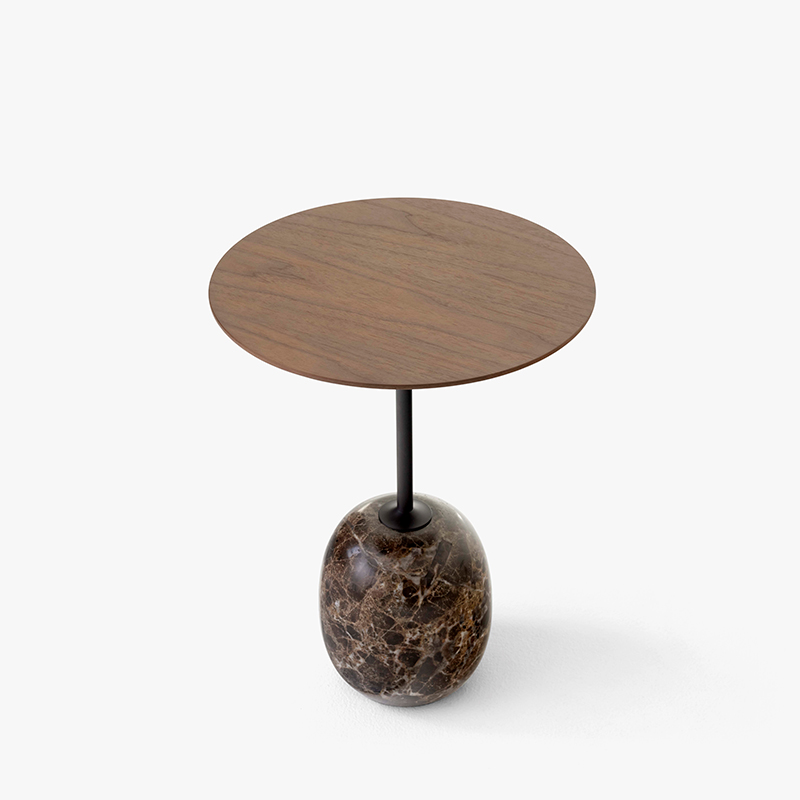 &TRADITION LATO TABLE LN8 ROUND WALNUT/EMPARADOR MARBLE｜サイド