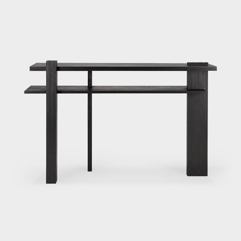 ETHNICRAFT（エスニクラフト）チーク ジオメトリック ブラウン サイド