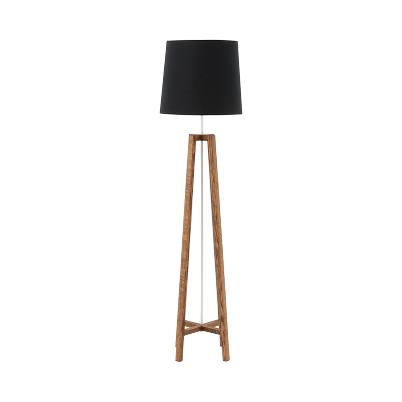 CROSS FLOOR LIGHT STAND NATURAL SHADE BLACK｜5%point | THE CONRAN
