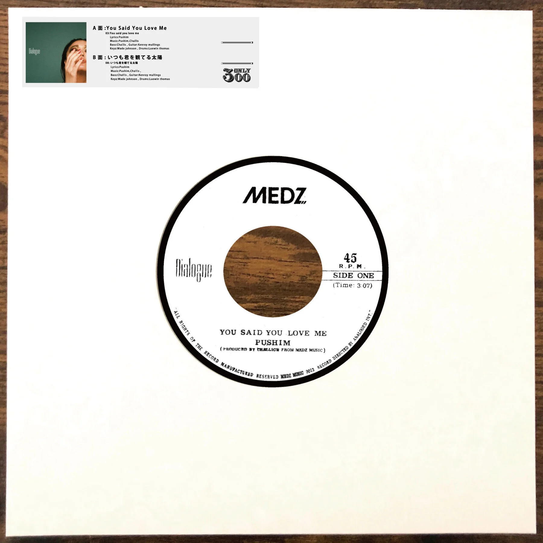 PUSHIM ［ You said you love me / いつも君を観てる太陽 ］7inch