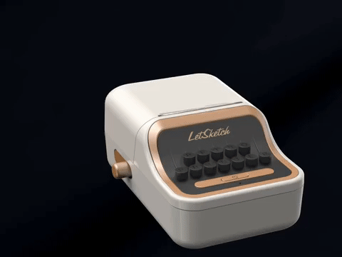 レトロ文具】スマホ対応小型ラベルプリンター。インク不要いつでも