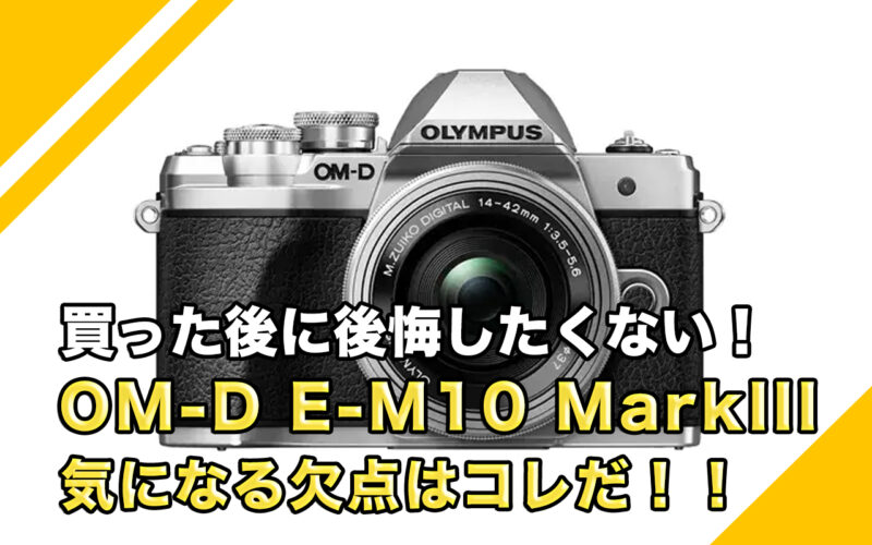 悩む！】OM-D E-M10 MarkIIIの欠点は？安く買う方法も紹介！ | コスP!