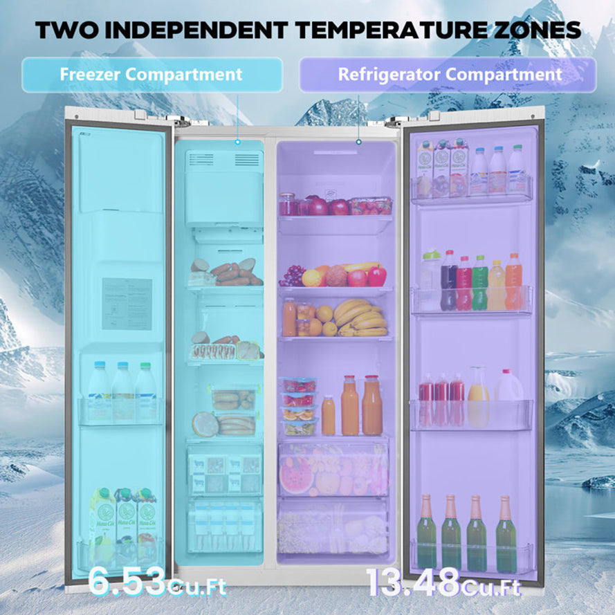 20 Cu. ft. Side By Side Refrigerator 36