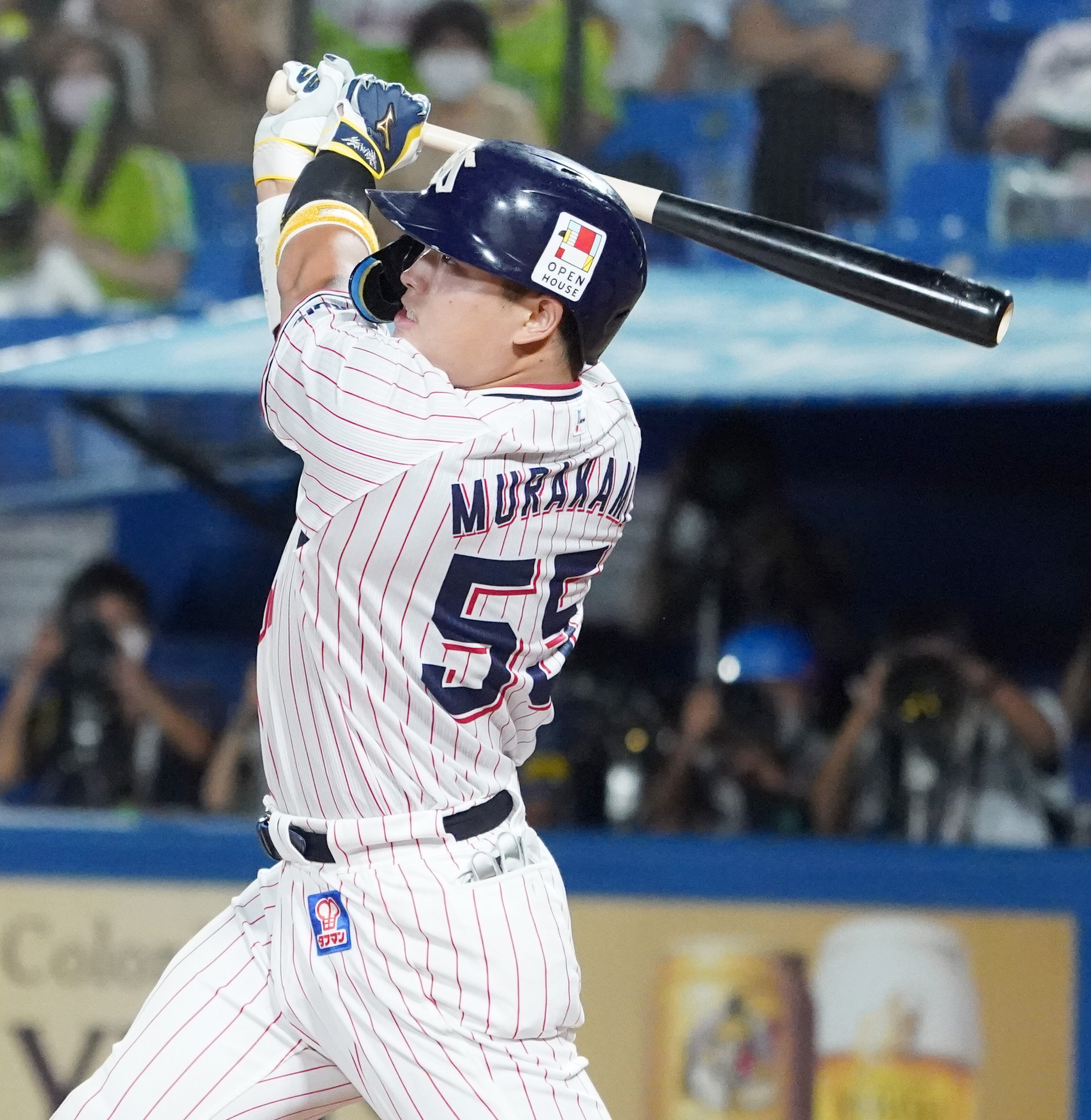 ヤクルト・村上、日本選手最多55号！24歳4カ月の王超える22歳7