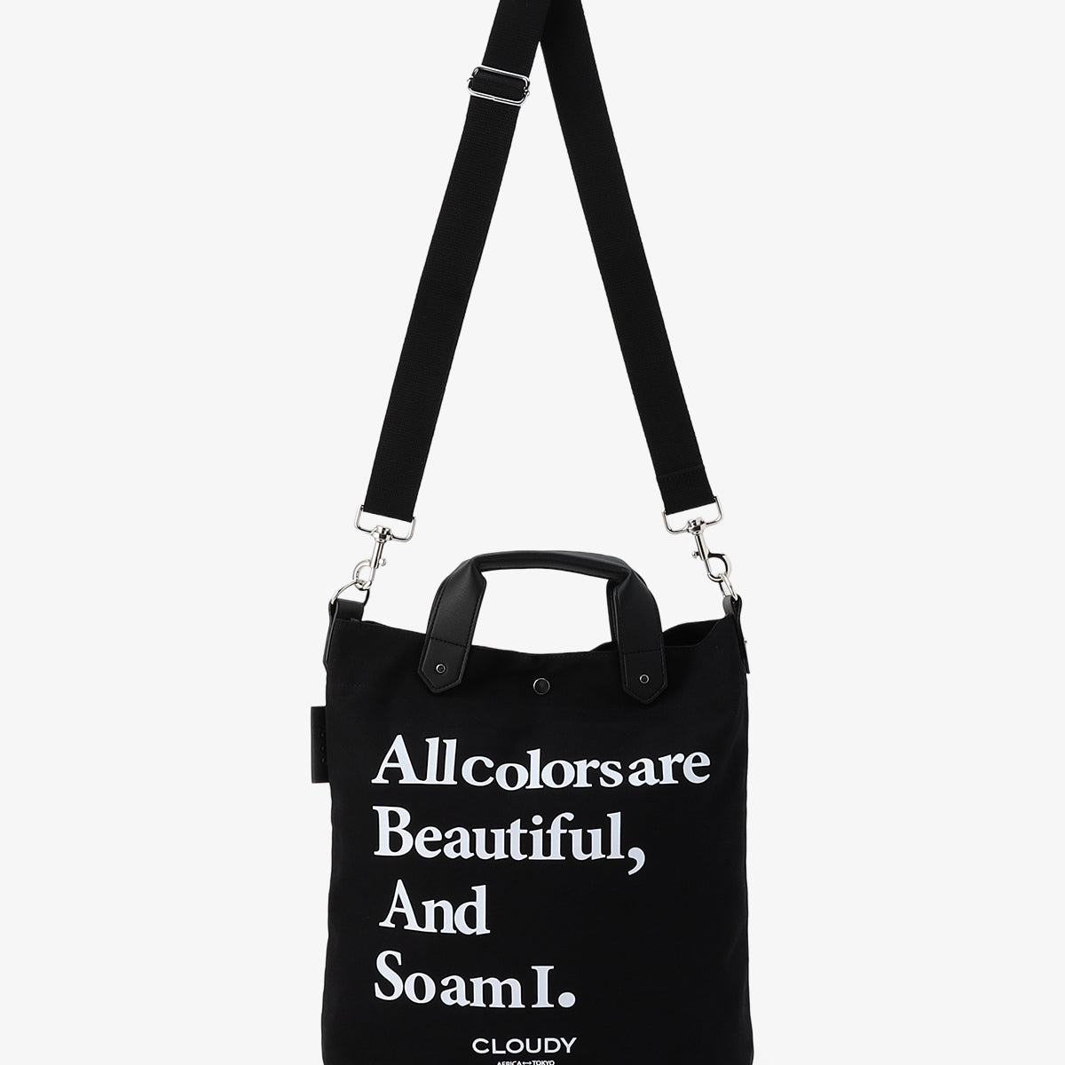 キャンバスショルダーバッグ (Mサイズ) BLACK