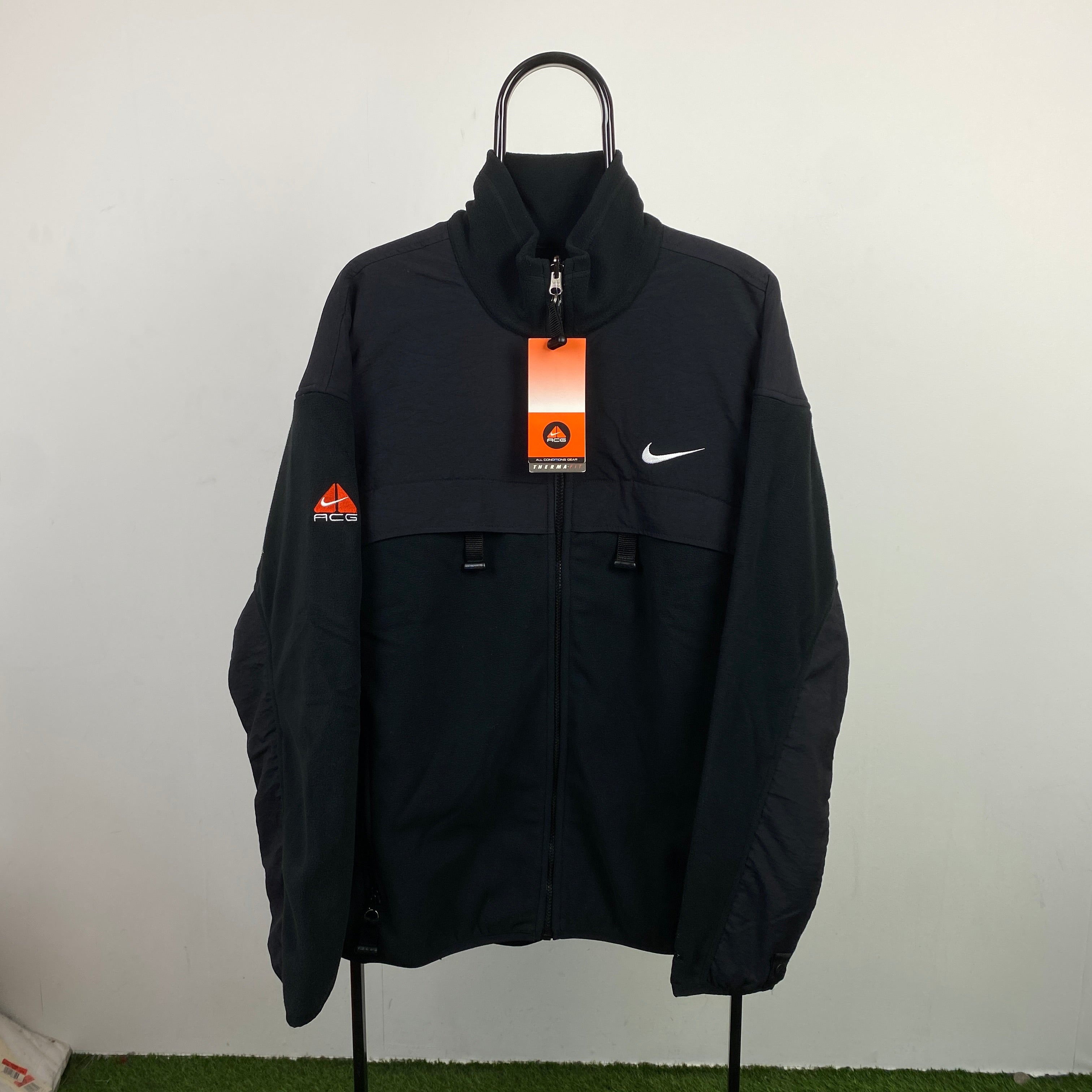 90s Nike ACG Therma-Fit Fleece Jacket Black XL – Clout Closet
