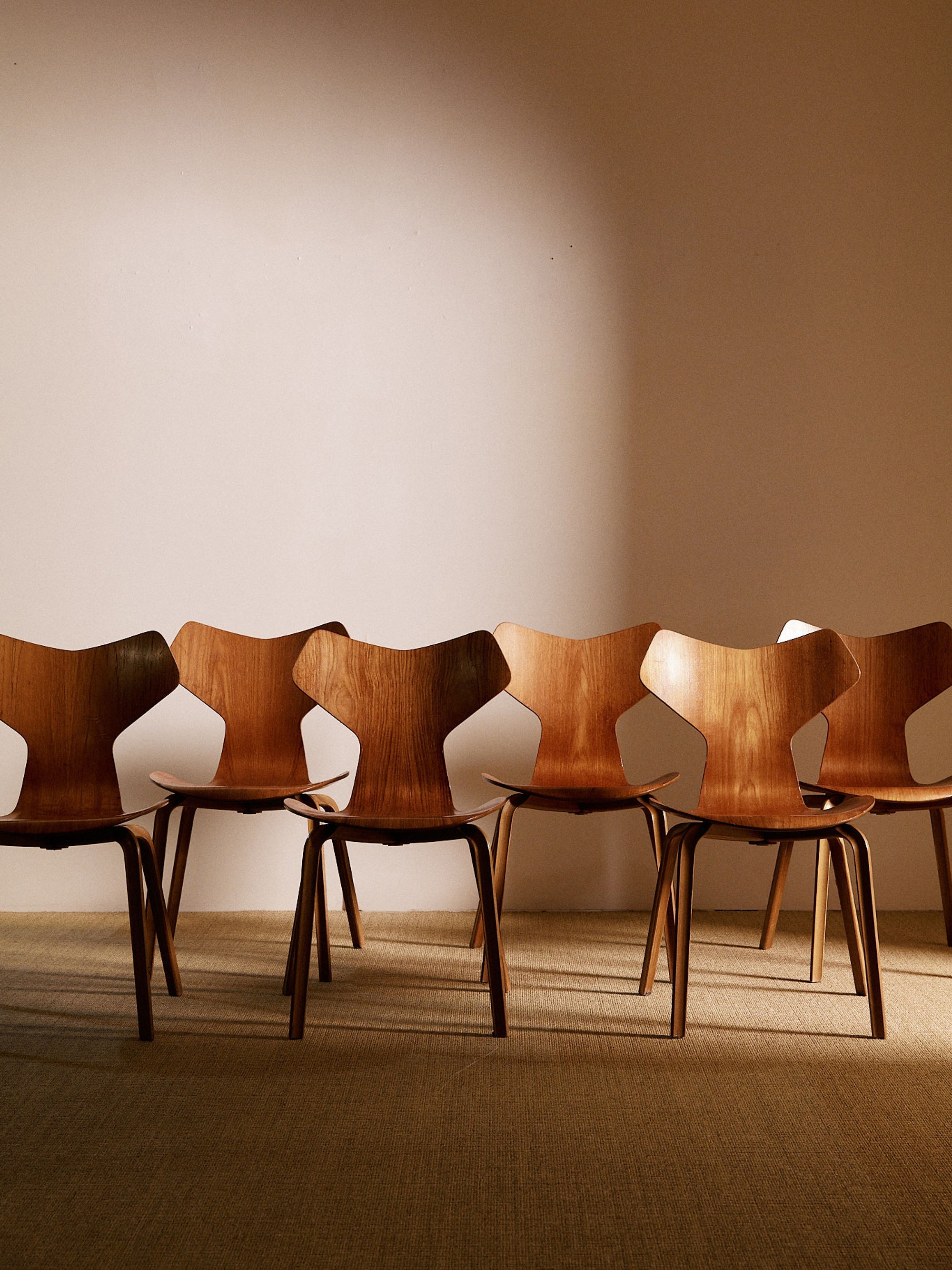 Set of 8 Grand Prix Chairs by Arne Jacobsen, Sweden, Circa 1960