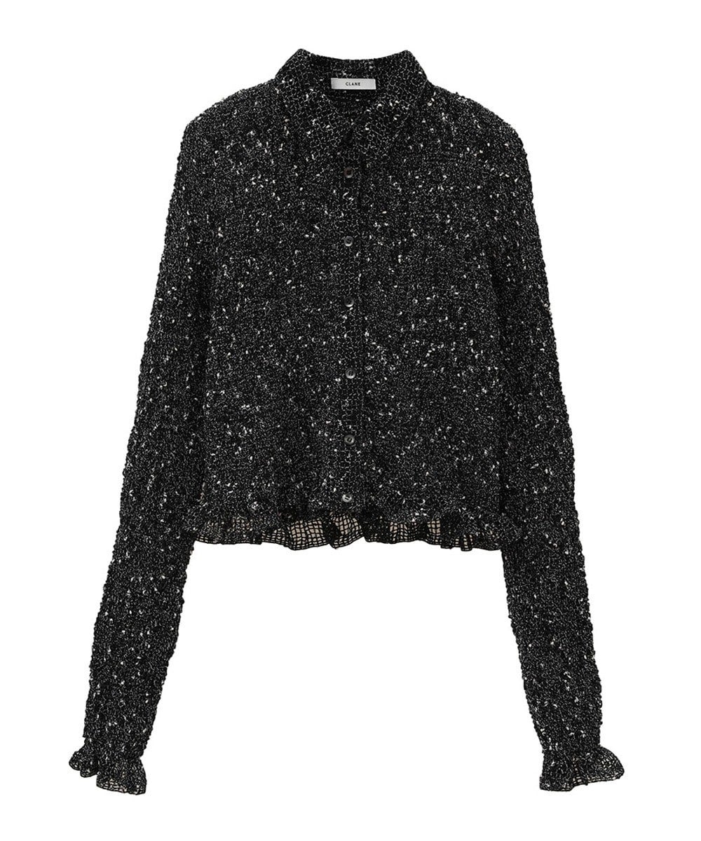 MIX MESH GATHER SHIRT｜TOPS(トップス)｜CLANE OFFICIAL ONLINE STORE