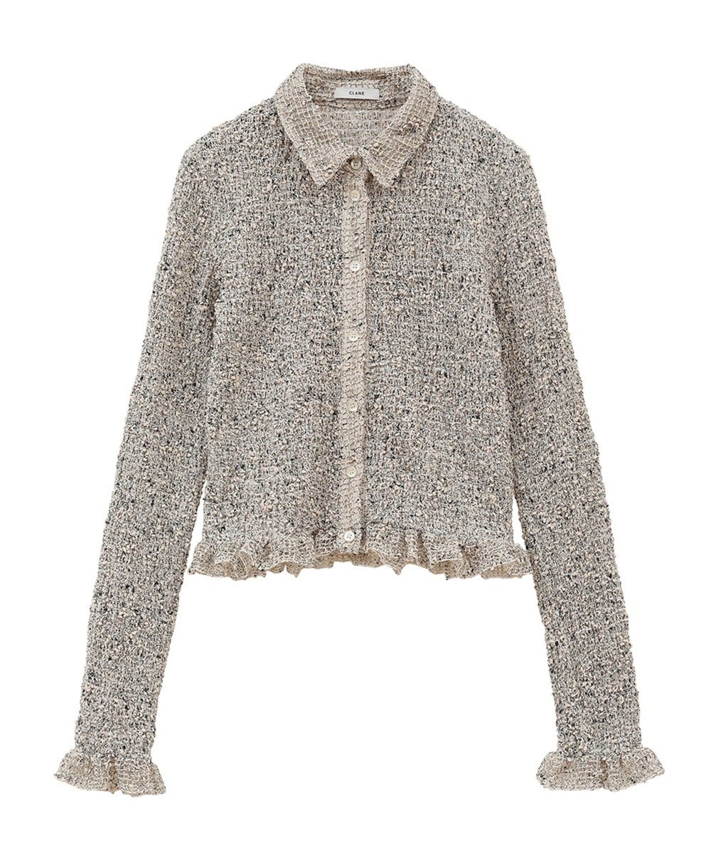 MIX MESH GATHER SHIRT｜TOPS(トップス)｜CLANE OFFICIAL ONLINE STORE