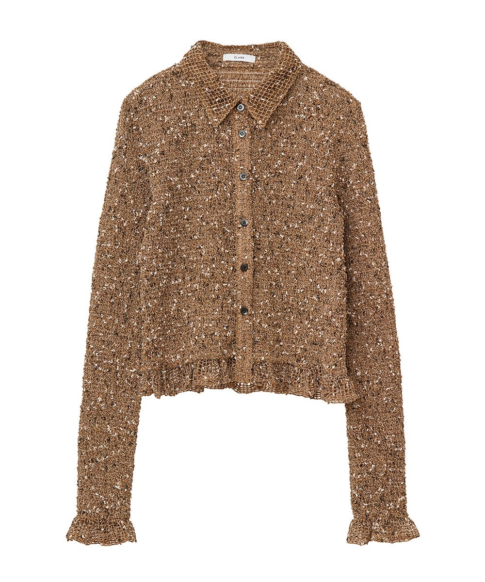 MIX MESH GATHER SHIRT｜TOPS(トップス)｜CLANE OFFICIAL ONLINE STORE