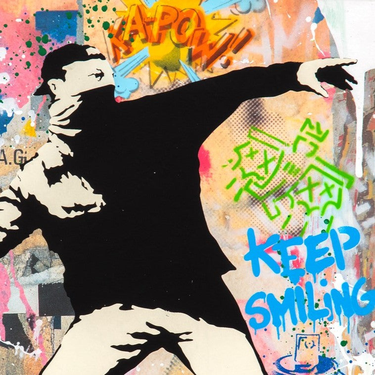 Banksy Thrower | Mr. Brainwash – Clarendon Fine Art