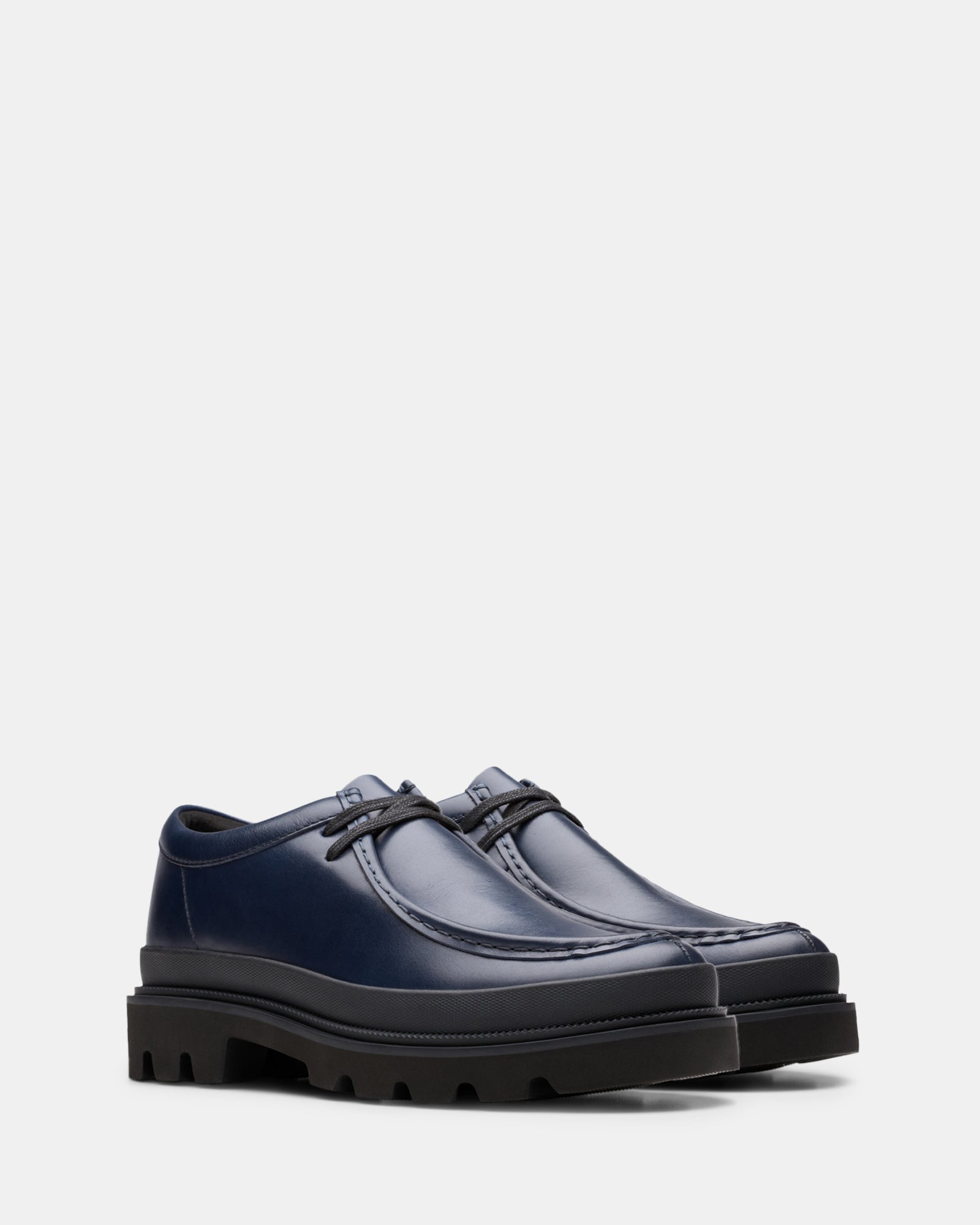 Badell Seam Navy Leather – Clarks