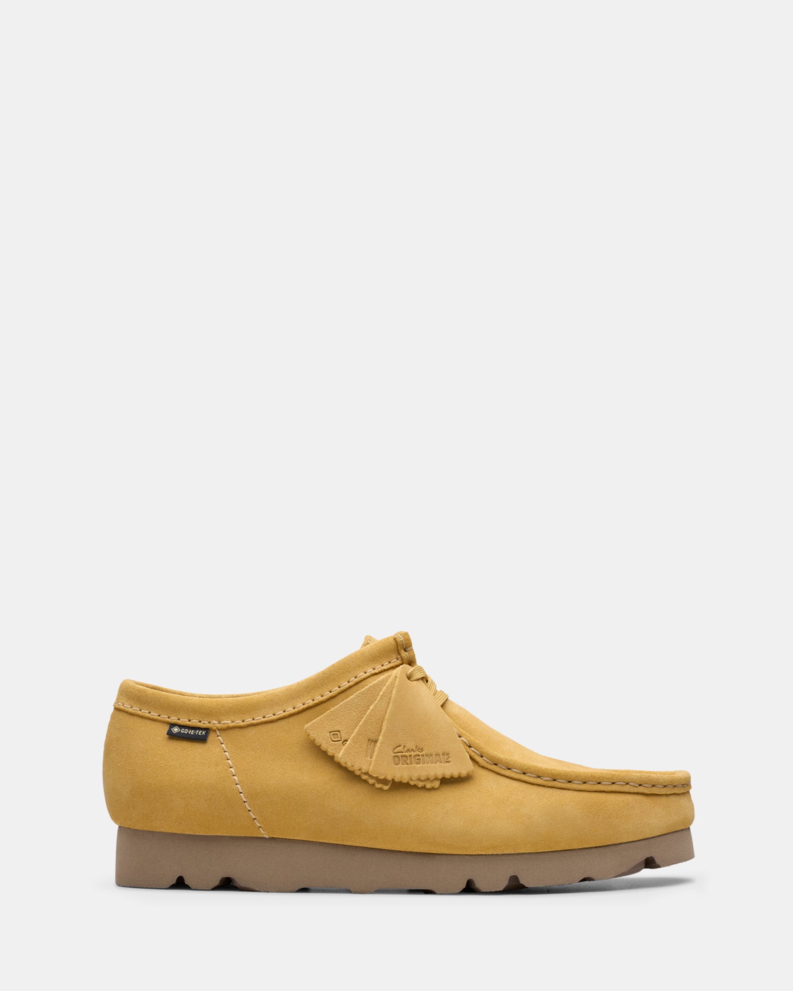 Wallabee Gore-Tex (m) Golden Tan Suede – Clarks