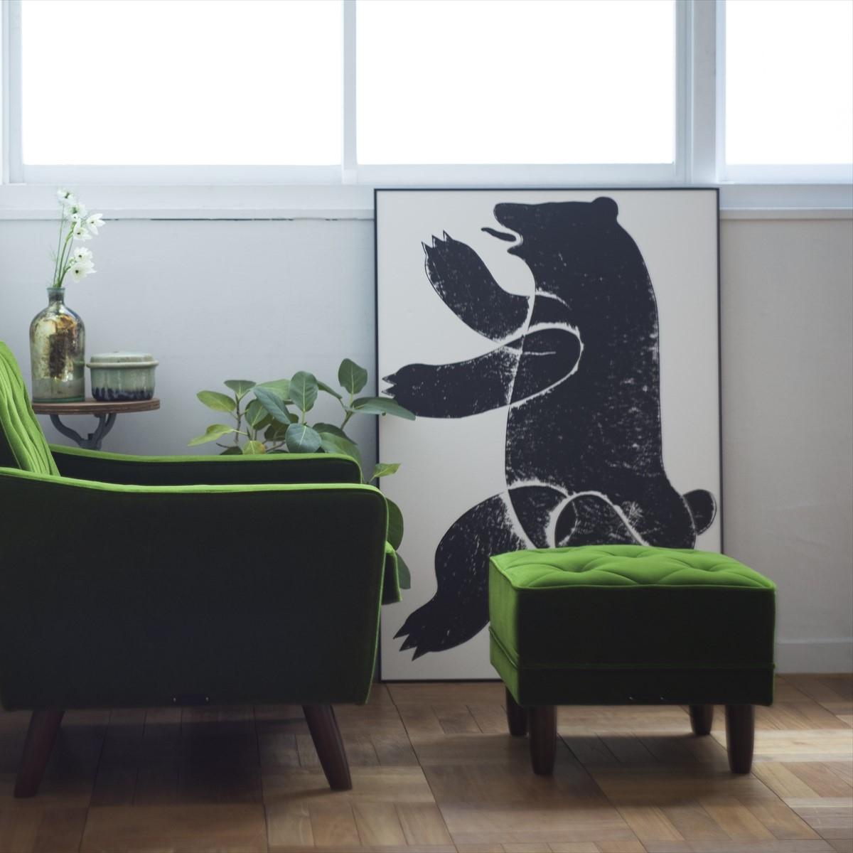 カリモク60 オットマン モケットグリーン karimoku60 / カリモク60の