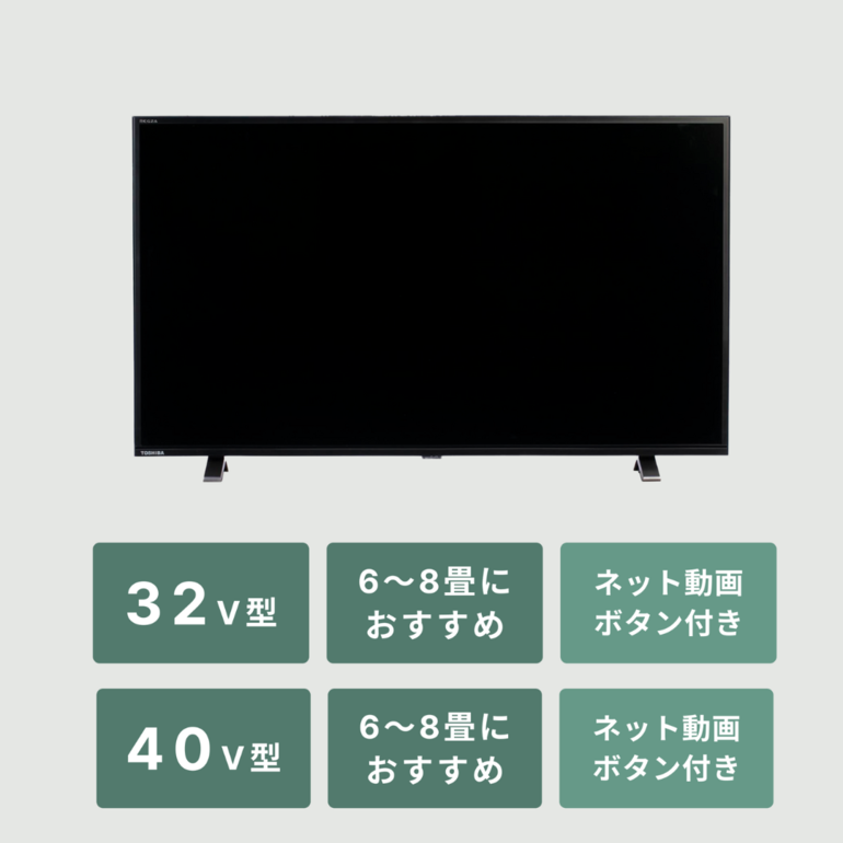 REGZA 液晶テレビ ネット動画ボタン付き 32V型(型番おまかせ) REGZA