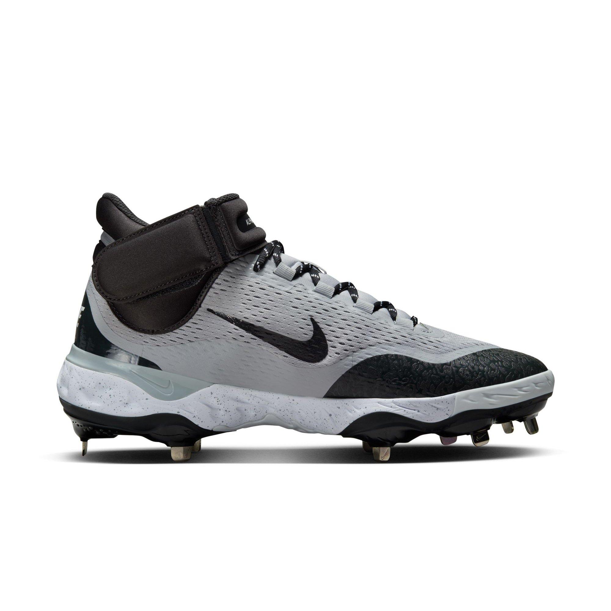 Nike Alpha Huarache Men's Metal Baseball Cleat - Wolf Grey/White