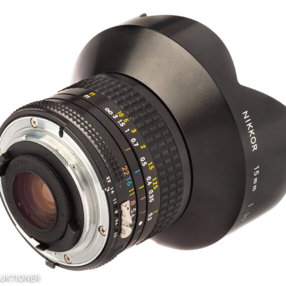 Nikon 15mm F3.5 Nikkor AI Rare lens sold with original caps. Mint