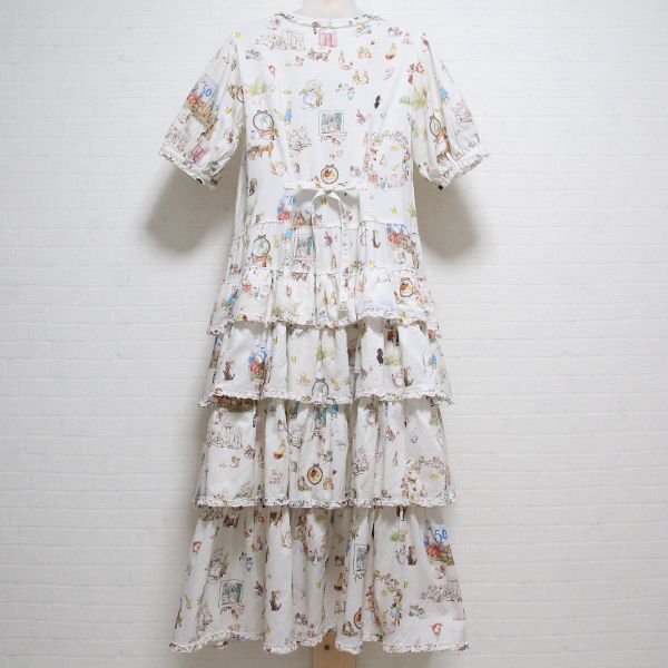 オフ白ピーターラビットと仲間たち段々ワンピース - ピンクハウス通販