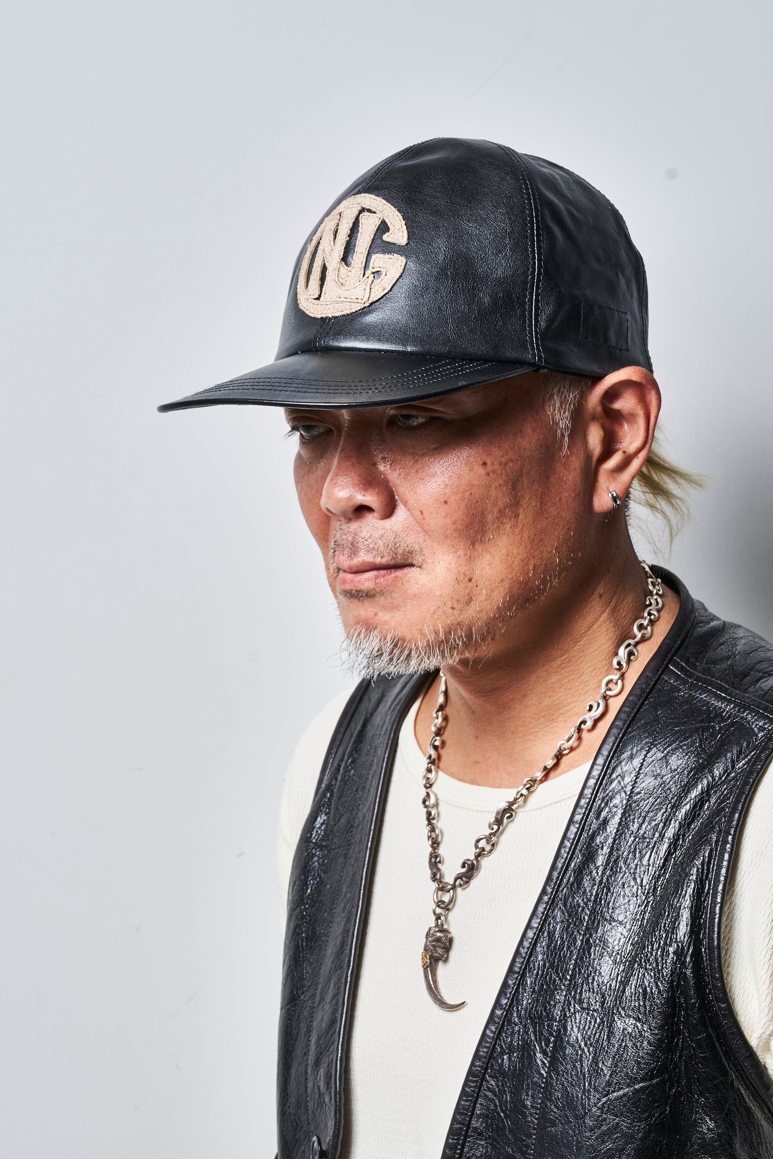 天神ワークス × Lightning キップレザー トラッカーキャップ