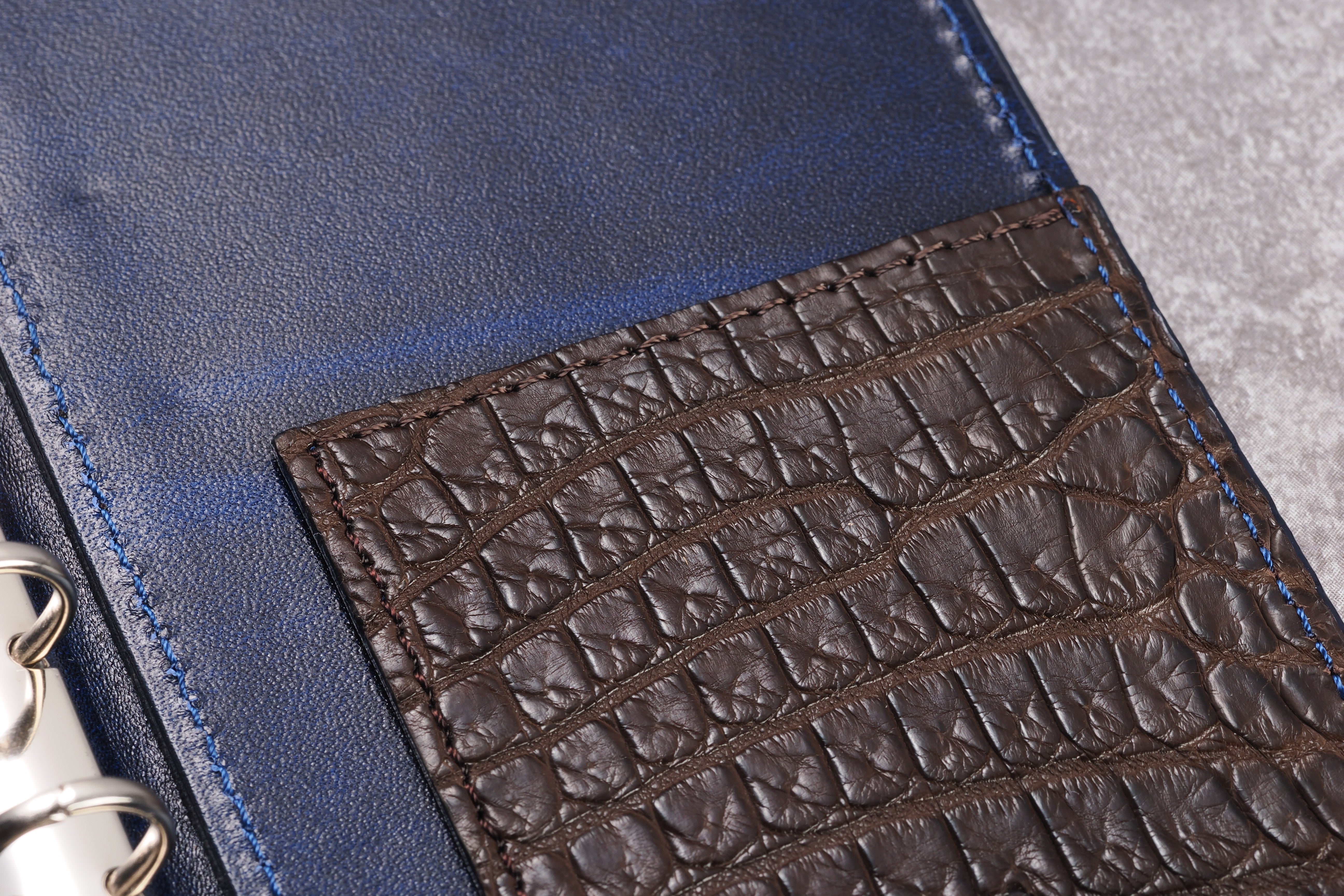 システム手帳 クロコダイル M5 φ11mm ブラウン（趣味文オリジナル