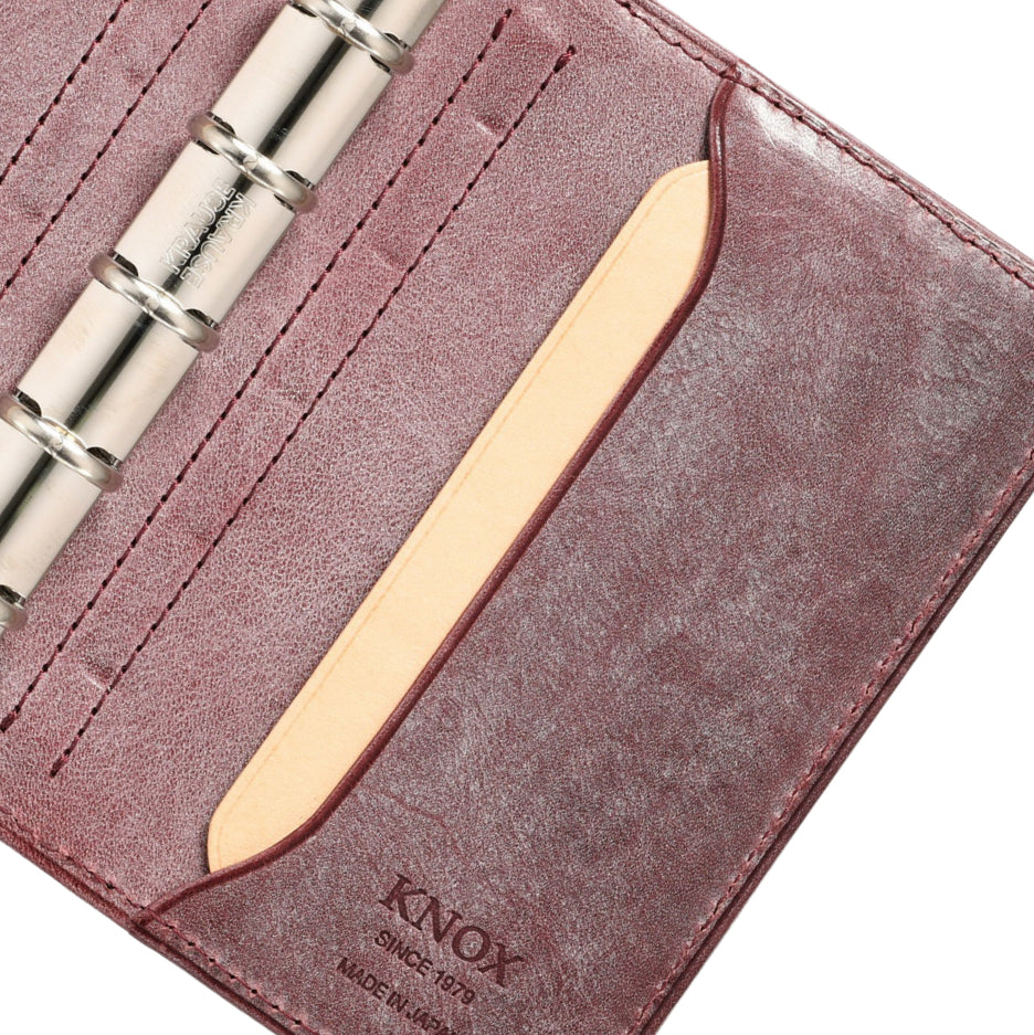 システム手帳 エヌ/ピアス すもも×ナチュラル ミニ5 φ13mm【12月21日頃