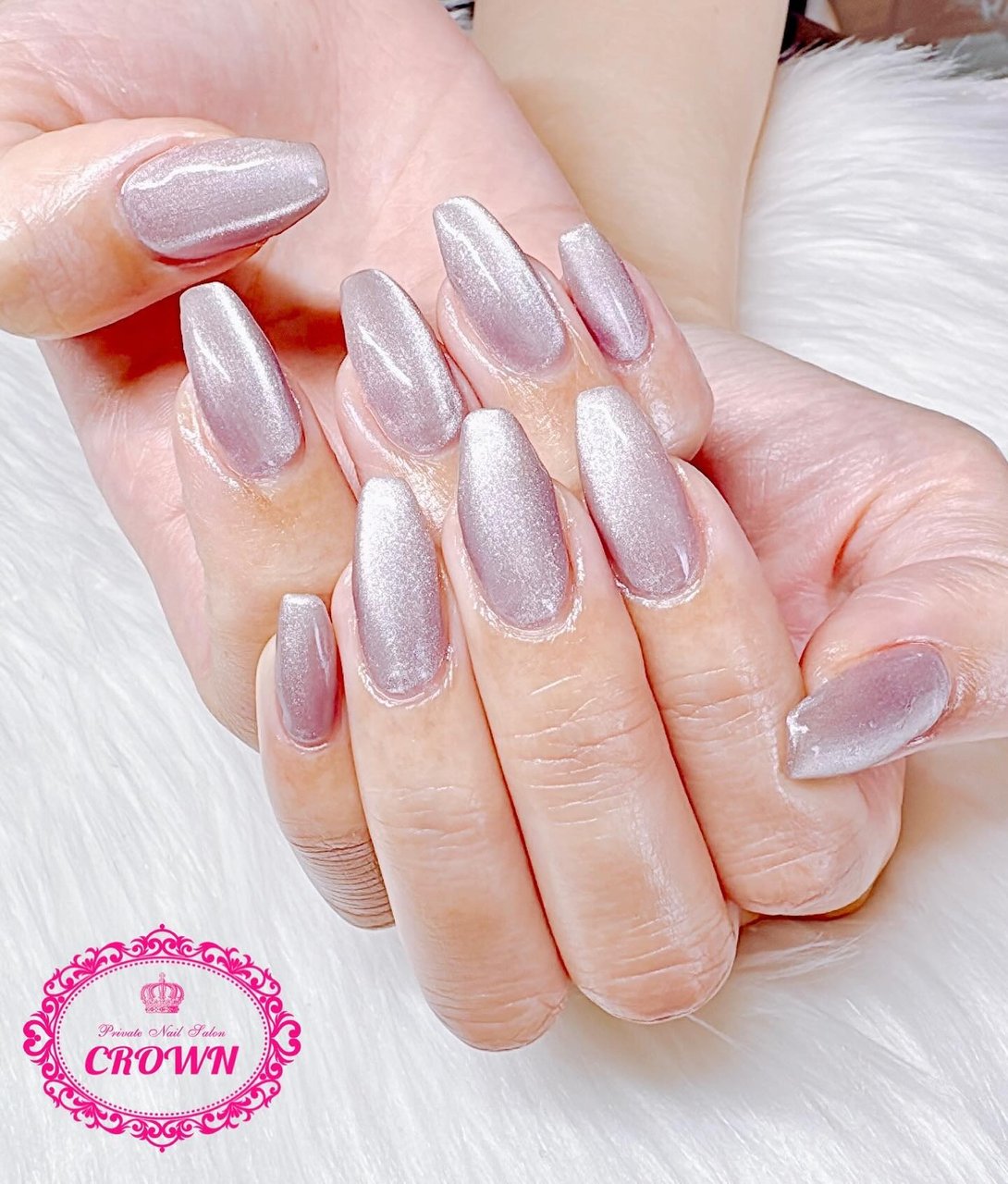 ハンド/ワンカラー/マグネット/ワンホン/ロング - crown.nail_shizuoka