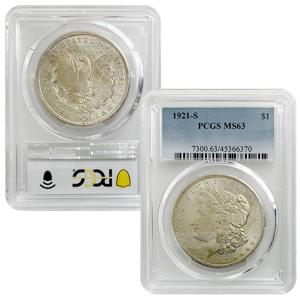 1921-PDS Morgan Dollar PCGS MS63 Set | US Coins | Csnmint.com