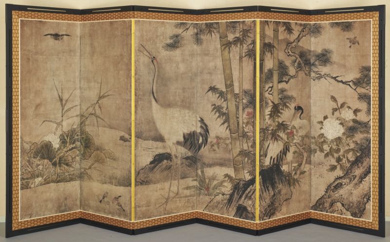 四季花鳥図屏風