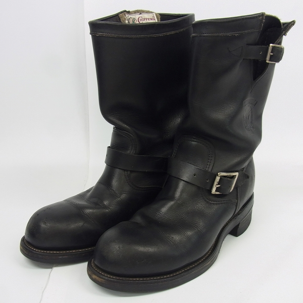 CHIPPEWA/チペワ 90年代初期 白タグ レザー ロング エンジニアブーツ