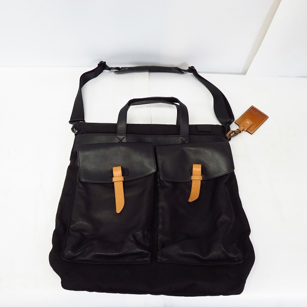 TUMI/トゥミ 2WAY レザー切り替え ヘルメットバッグ トート/ショルダー