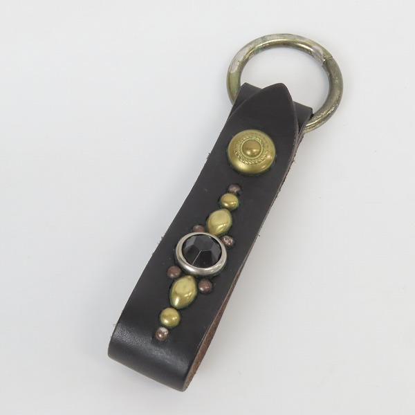 THE REAL McCOY/リアルマッコイズ スタッズ レザーキーリング