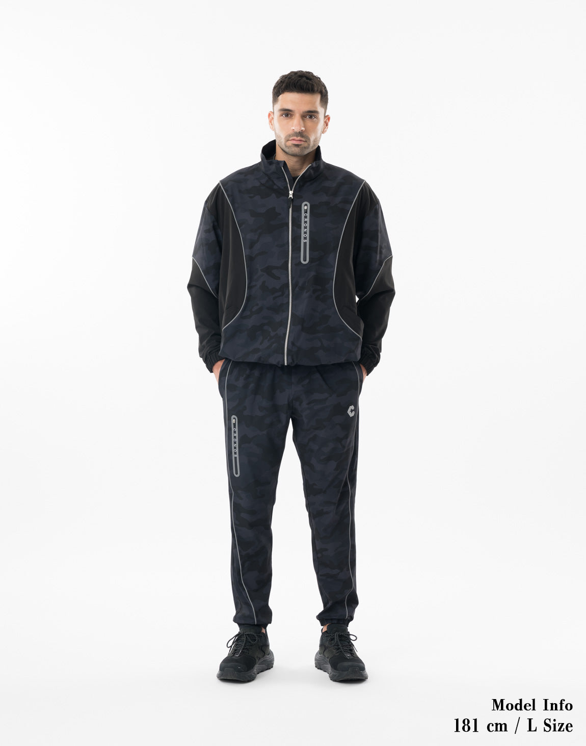 CRONOS ブラックカモ ナイロンジャケット XL CRONOS EDGE ZIP STAND