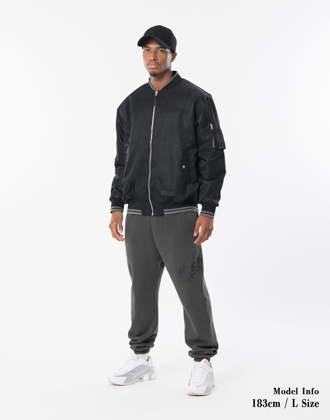 CRONOS BLACKLETTER MA-1 JACKET【BLACK】