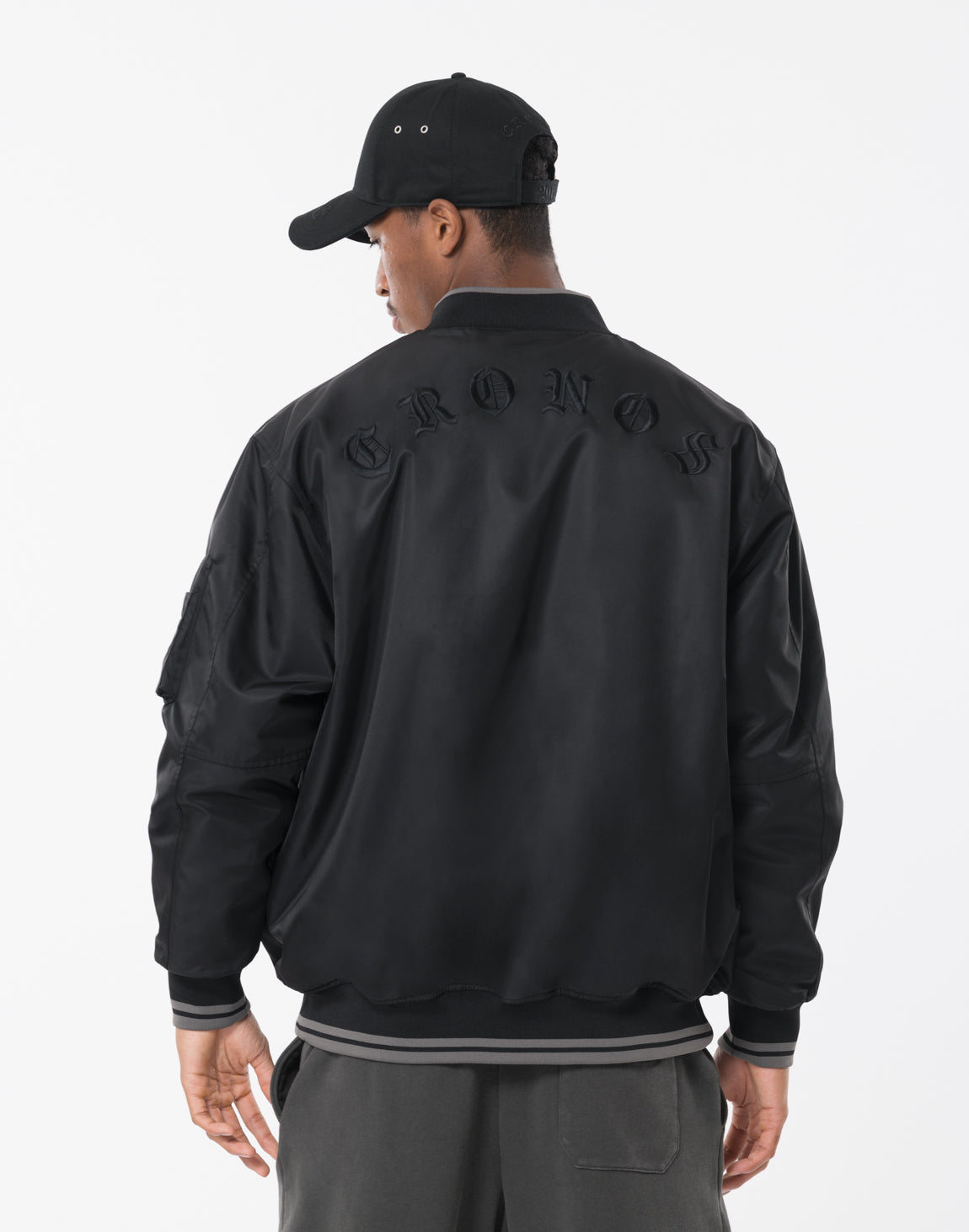 CRONOS BLACKLETTER MA-1 JACKET【BLACK】