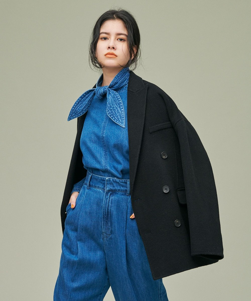 uncrave WHITE×スタイリスト金子綾 リバージャケットコート