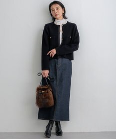 洗える】ミニブークレニット カーディガン / 23区 | ファッション通販