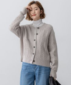 洗える】カシミヤブレンド ケーブルニットカーディガン / 23区